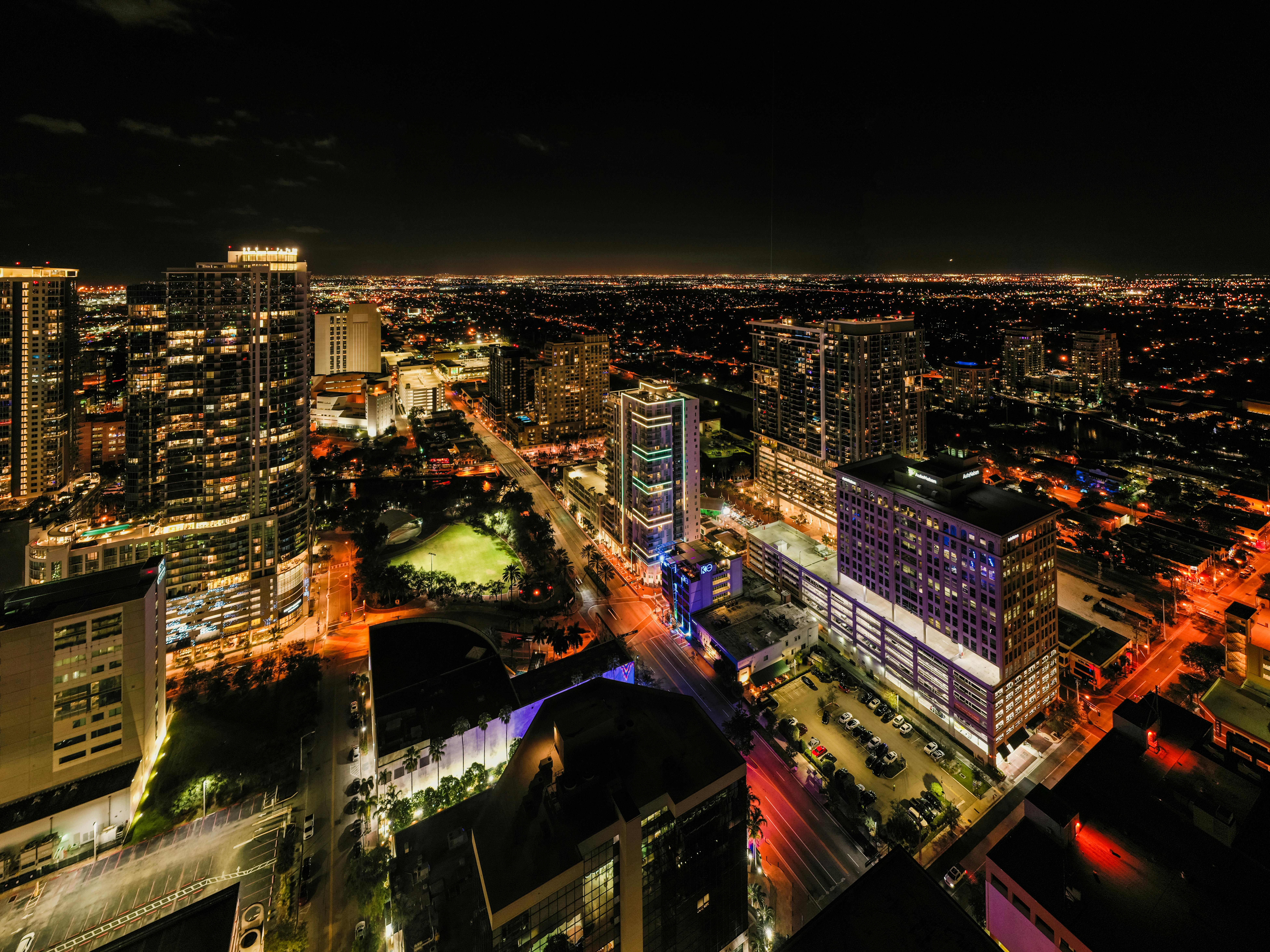 Downtown Fort Lauderdale at night